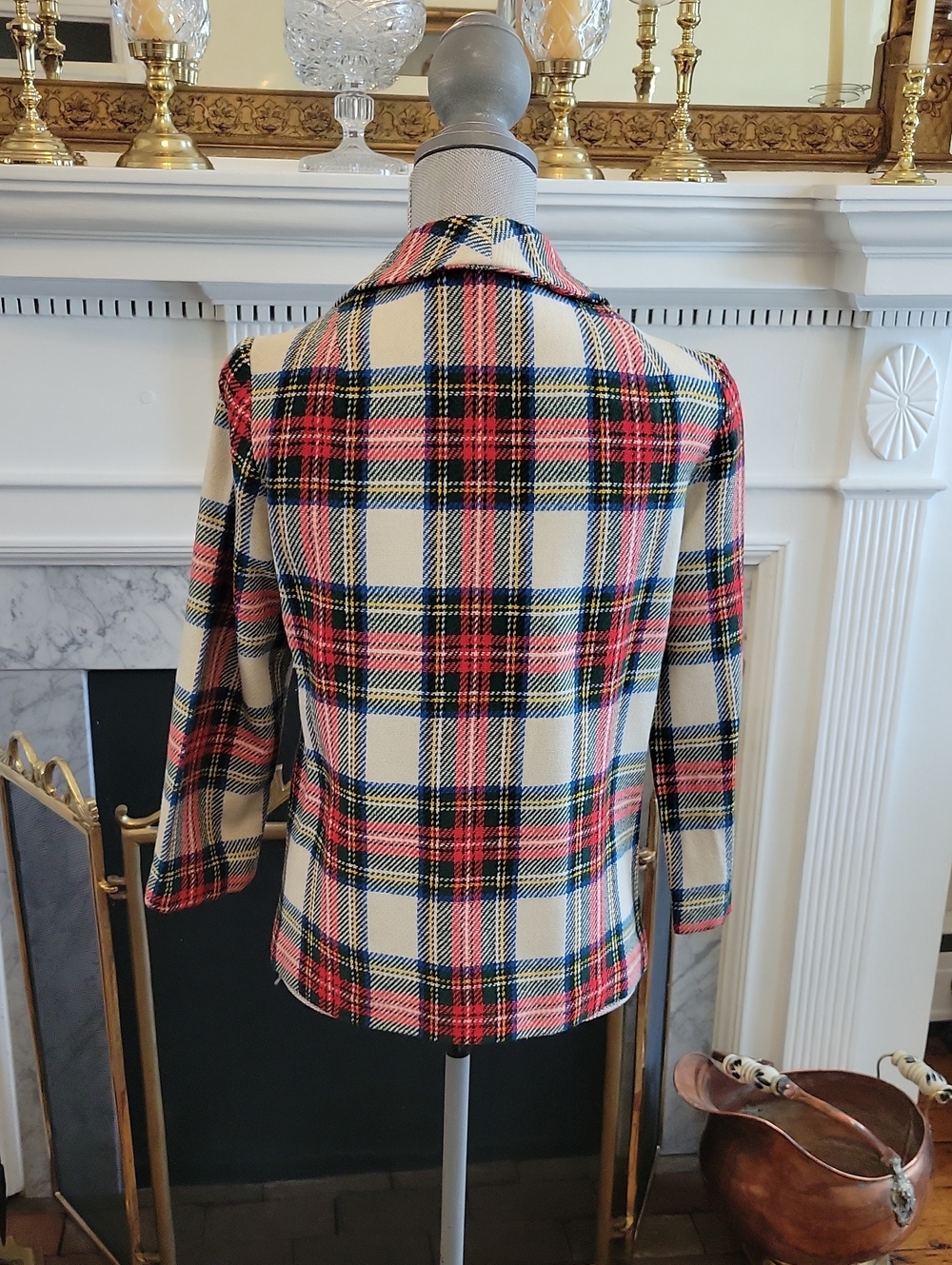 Vintage Double Brested Tartan Blazer - Picture 6 of 7